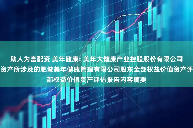 助人为富配资 美年健康: 美年大健康产业控股股份有限公司拟发行股份购买资产所涉及的肥城美年健康管理有限公司股东全部权益价值资产评估报告内容摘要