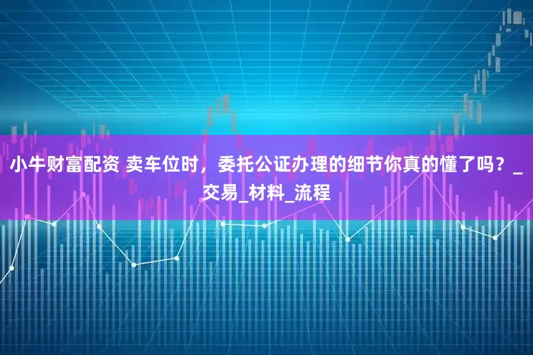 小牛财富配资 卖车位时，委托公证办理的细节你真的懂了吗？_交易_材料_流程